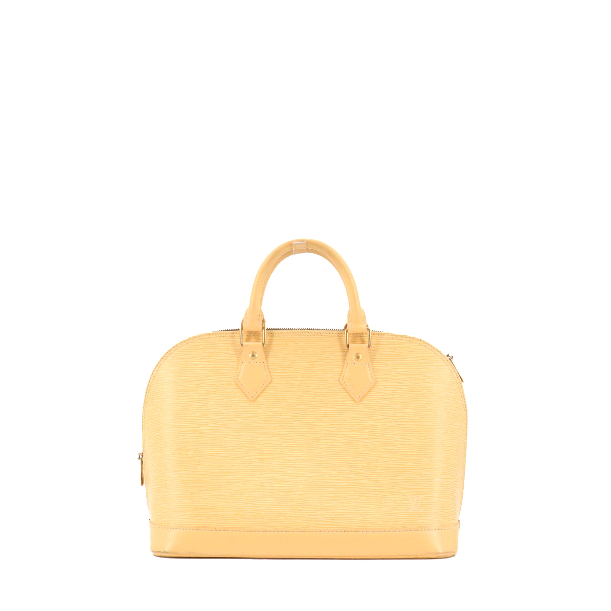 LOUIS VUITTON - Sac à main Alma PM Louis Vuitton en cuir épi jaune pastel