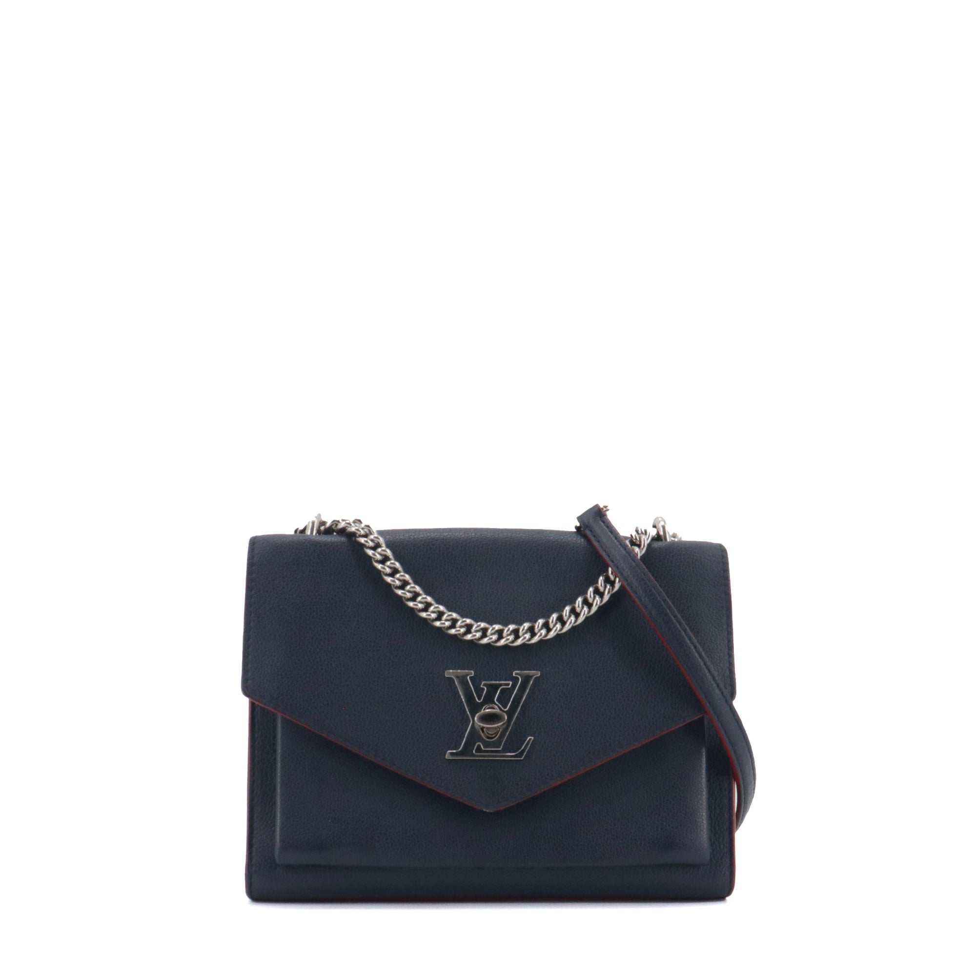 LOUIS VUITTON - Louis Vuitton Mylockme handbag in navy blue grained leather