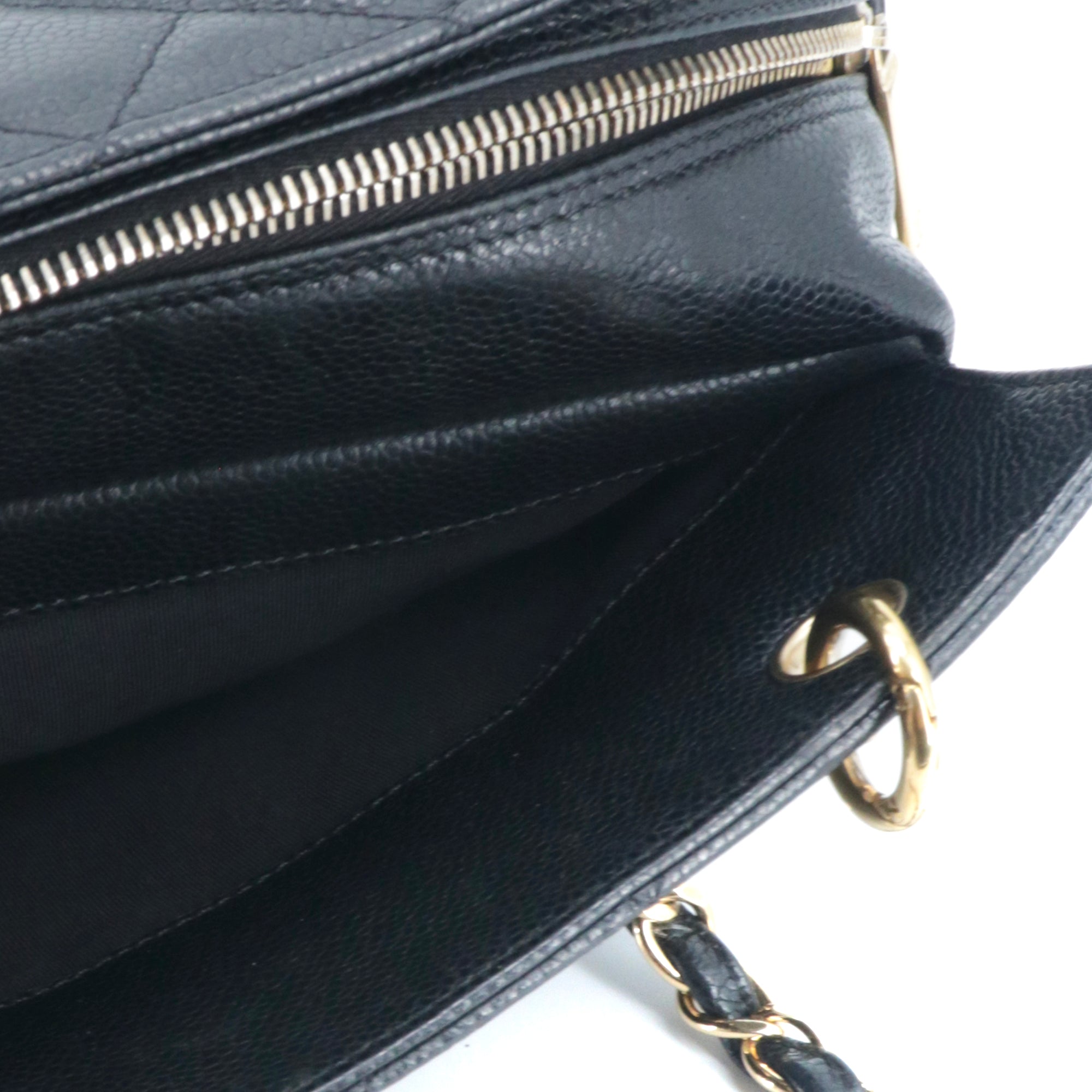 CHANEL - Chanel PM Shopping Tote Bag in Black Caviar Leather