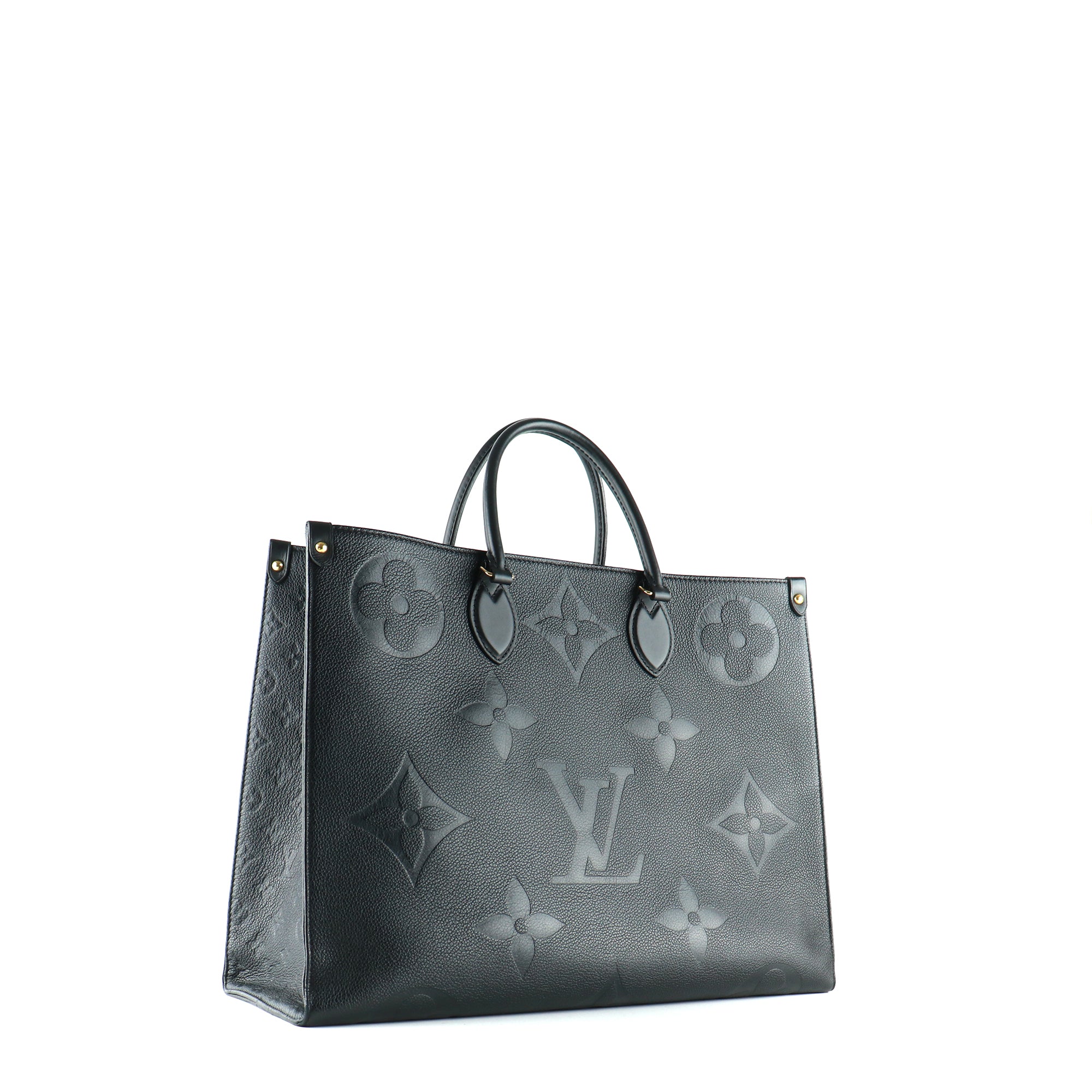 LOUIS VUITTON - OnTheGo GM shopping bag in black grained leather