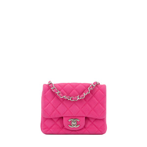 CHANEL - Chanel Timeless/Classique Mini Square shoulder bag in pink caviar leather