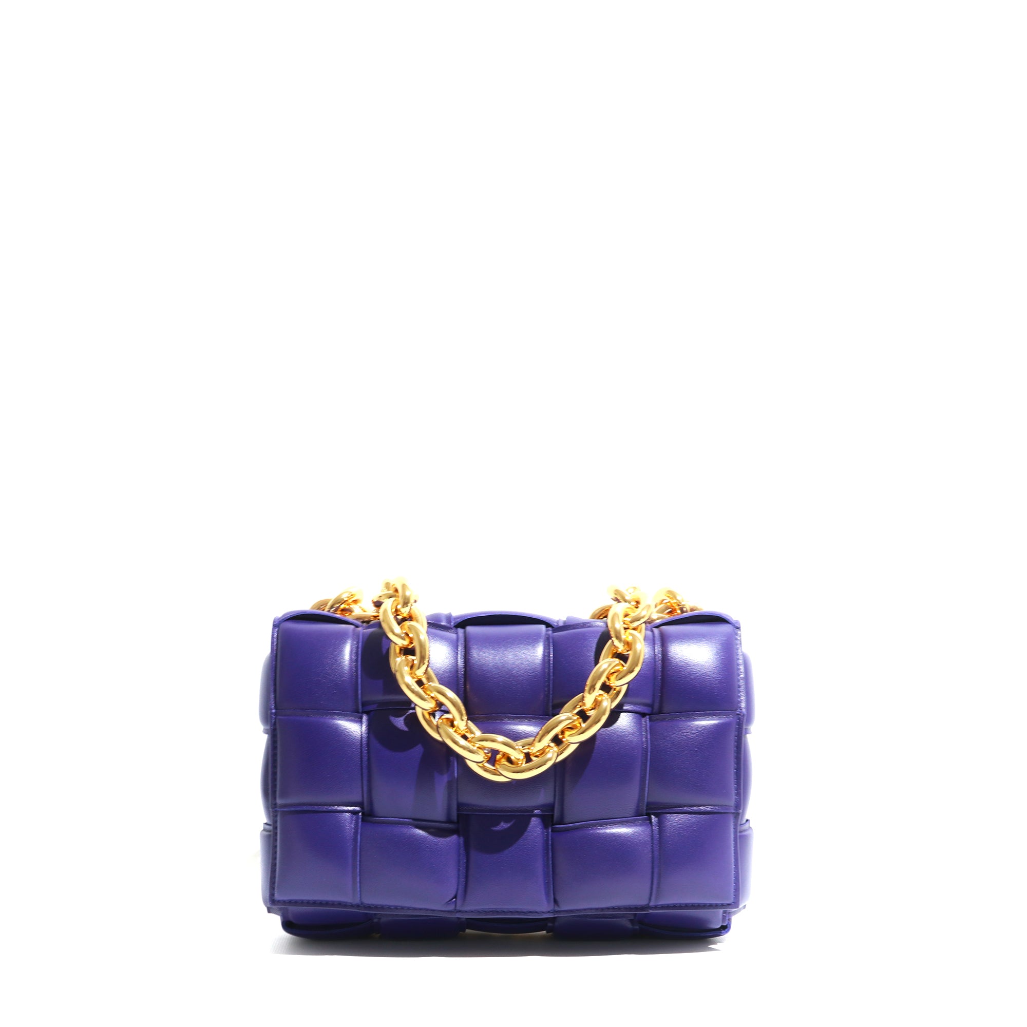 BOTTEGA VENETA - Chain Cassette shoulder bag in purple leather