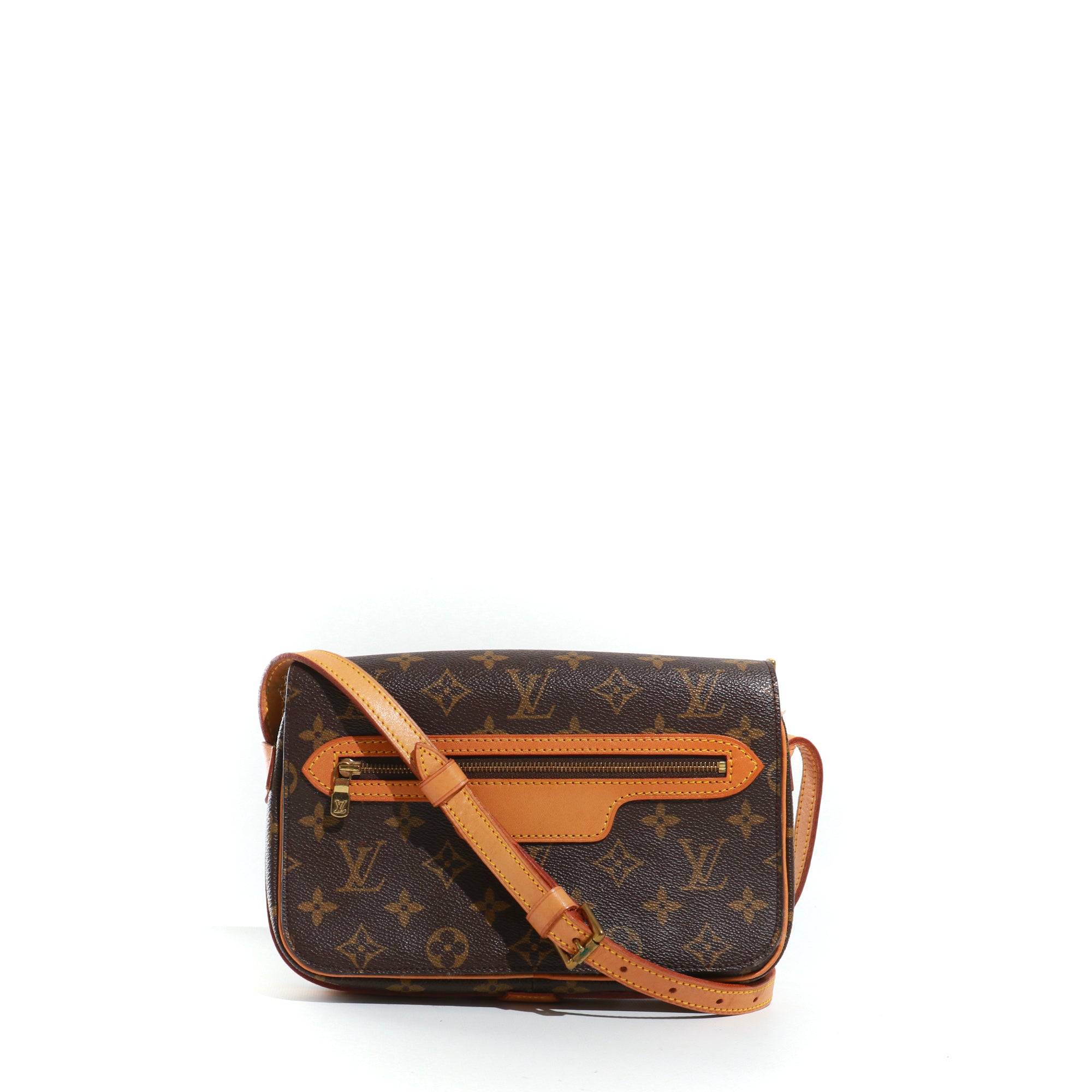 LOUIS VUITTON - Saint Germain Louis Vuitton shoulder bag in monogram canvas and natural leather