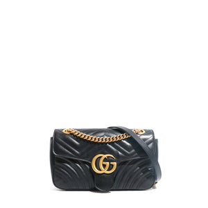 GUCCI - GG Marmont Small Size shoulder bag in black leather