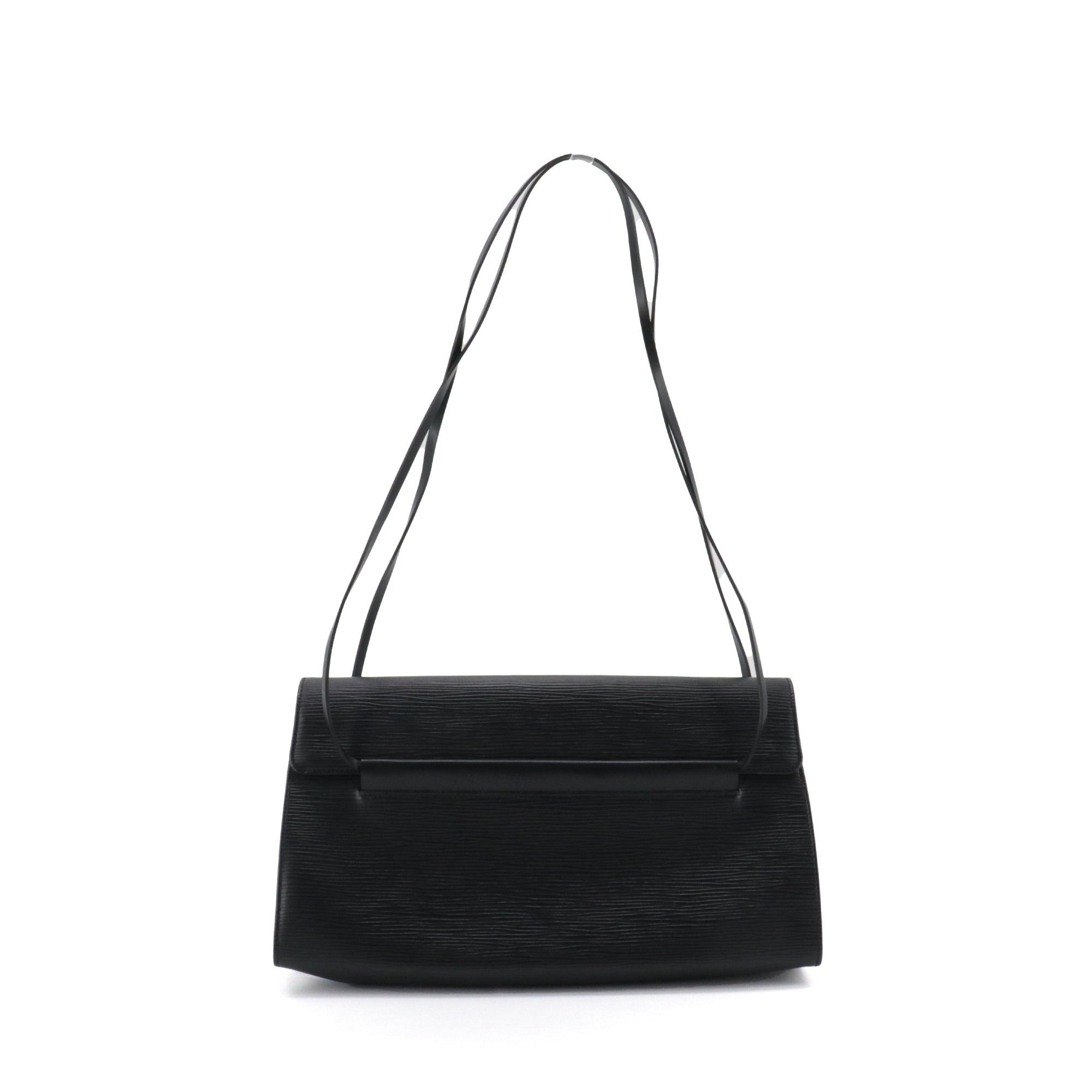LOUIS VUITTON - Sac à épaule Dinard Louis Vuitton en cuir épi noir vintage