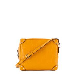 GUCCI - Sac à bandoulière Malle Gucci en cuir perforé jaune