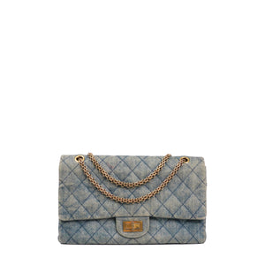 CHANEL - Chanel 2.55 large shoulder bag in black quilted leather