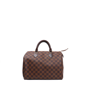LOUIS VUITTON - Louis Vuitton Speedy 35 shoulder bag in Damier Ébène canvas