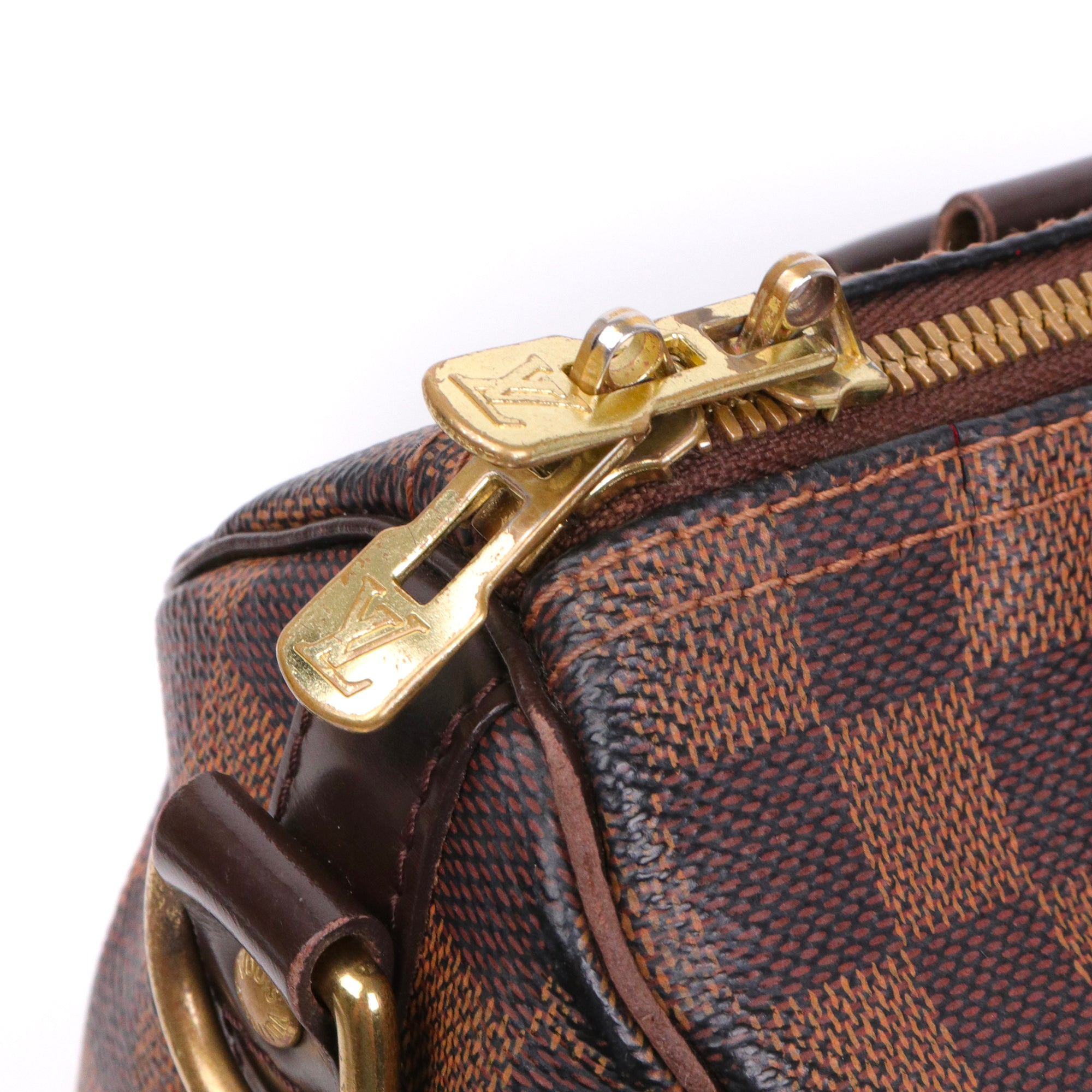 LOUIS VUITTON - Sac à bandoulière Speedy 25 Louis Vuitton en toile damier ébène
