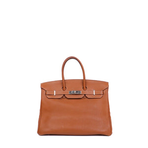 HERMÈS - Sac à main Birkin 35 Hermès en cuir togo gold