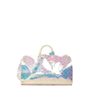 LOUIS VUITTON - Sac Keepall 50 Prism édition limitée Louis Vuitton en pvc iridescent