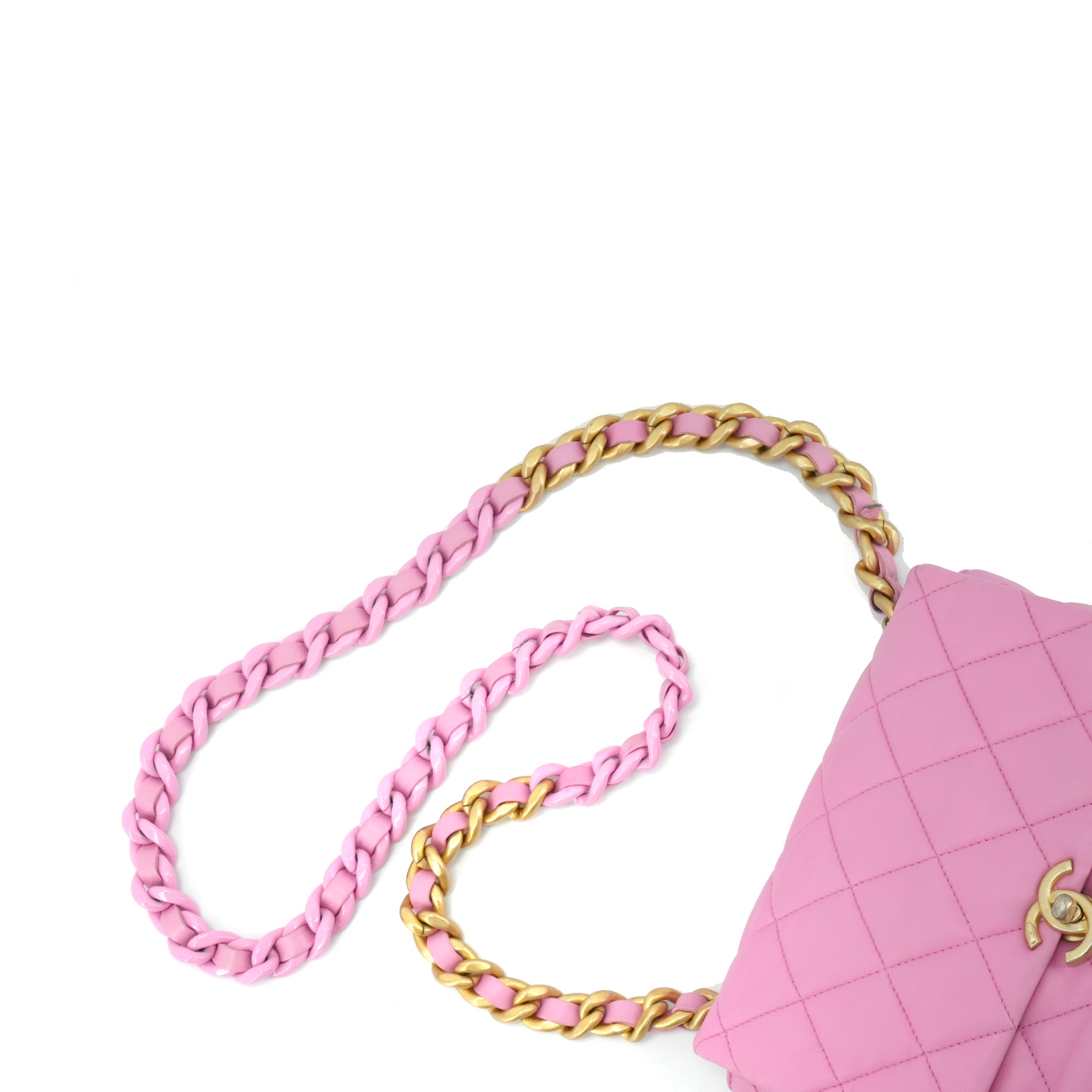 CHANEL - Limited Edition Chanel Pink Leather Shoulder Bag