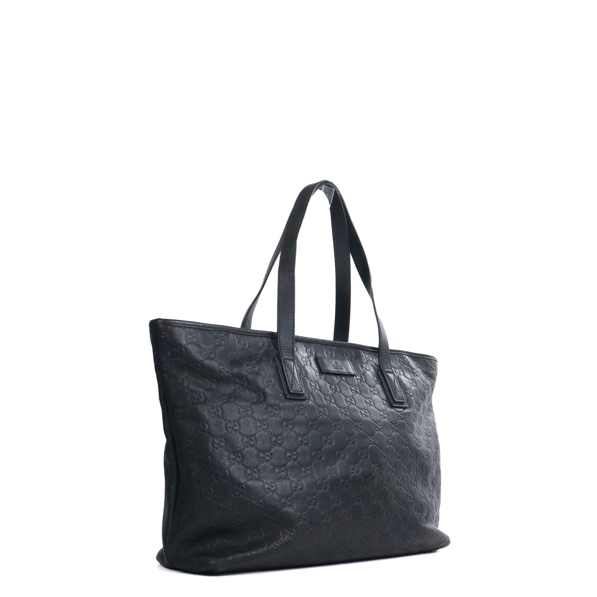 GUCCI - Sac cabas GG Gucci en cuir embossé noir