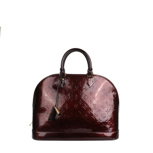 LOUIS VUITTON - Sac à main Alma PM Louis Vuitton en cuir verni bordeaux