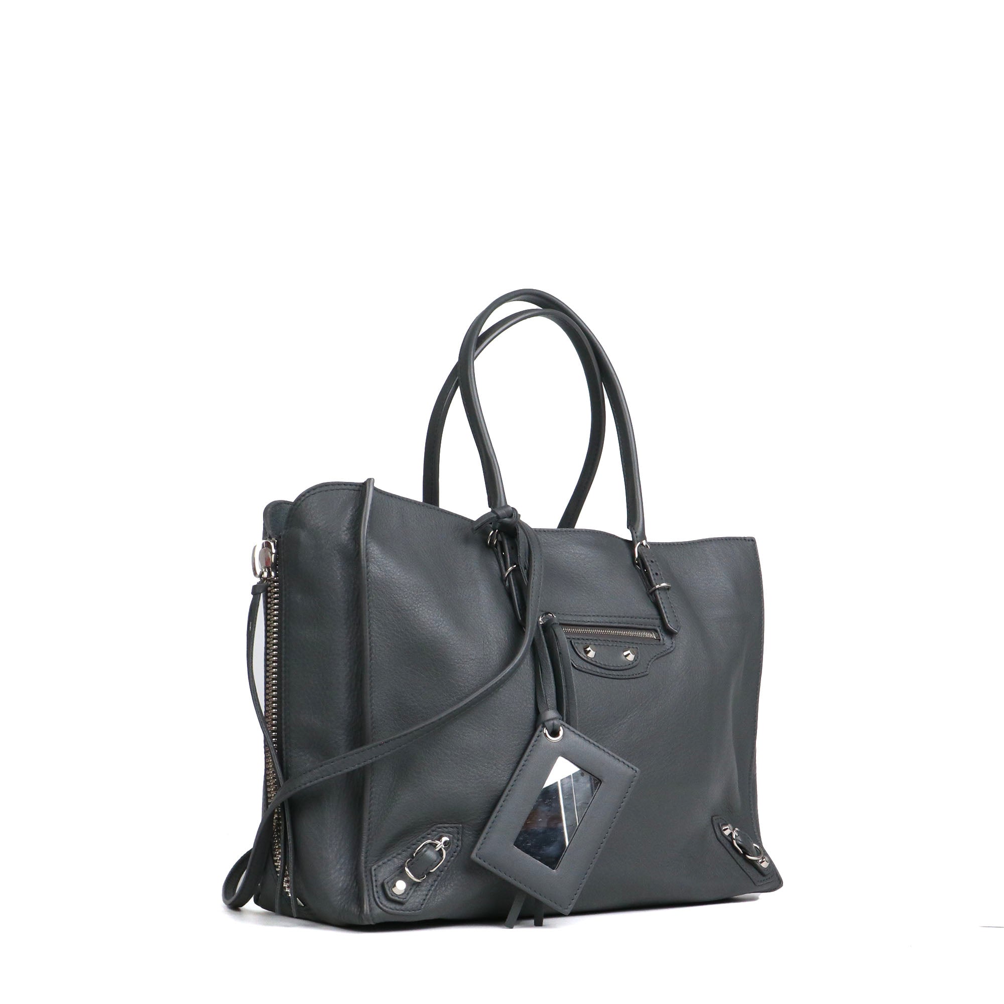 BALENCIAGA - Papier A4 shopping bag with shoulder strap in red leather