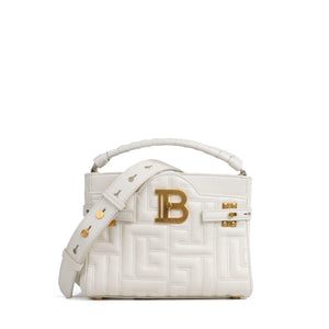 BALMAIN - B-Buzz 22 shoulder bag in leather and canvas