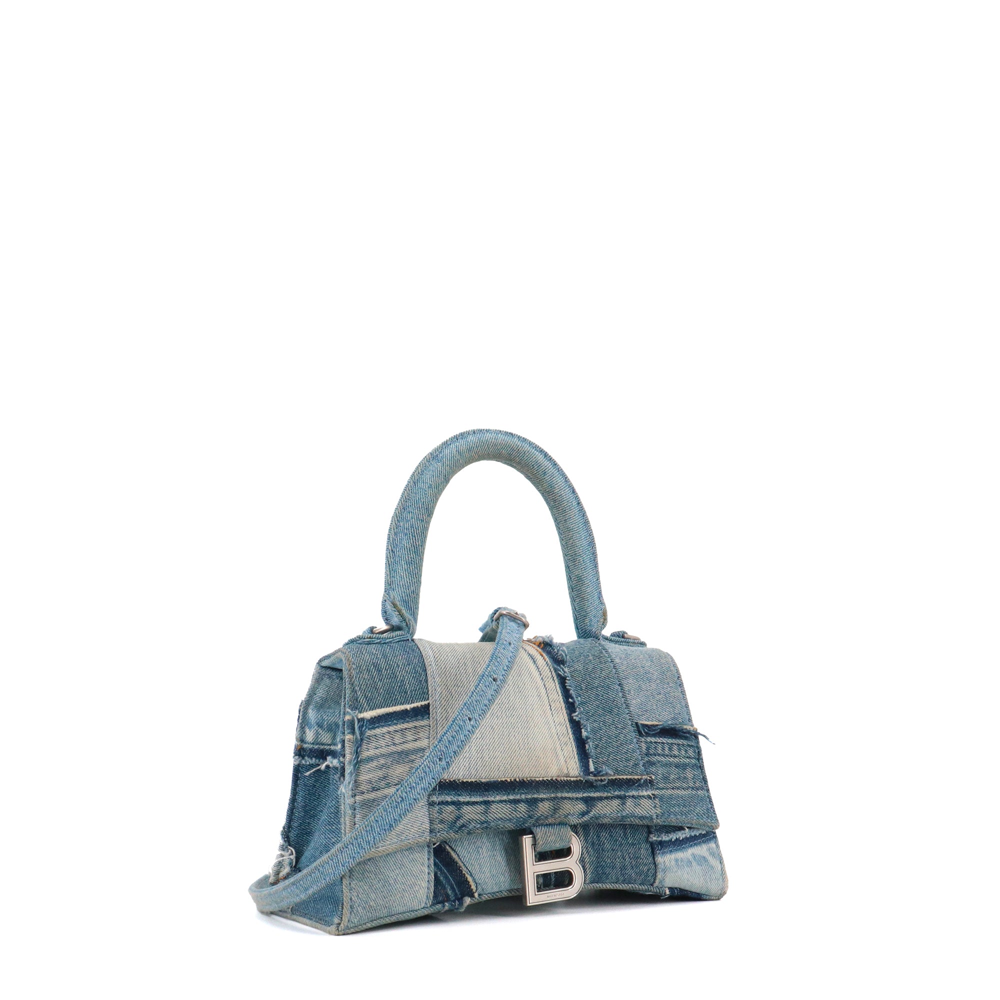 BALENCIAGA - Hourglass Balenciaga Small Size shoulder bag in pink smooth leather
