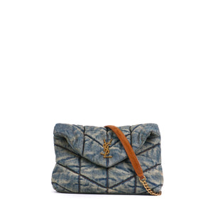 SAINT LAURENT - Sac à bandoulière Puffer Toy Saint Laurent en denim