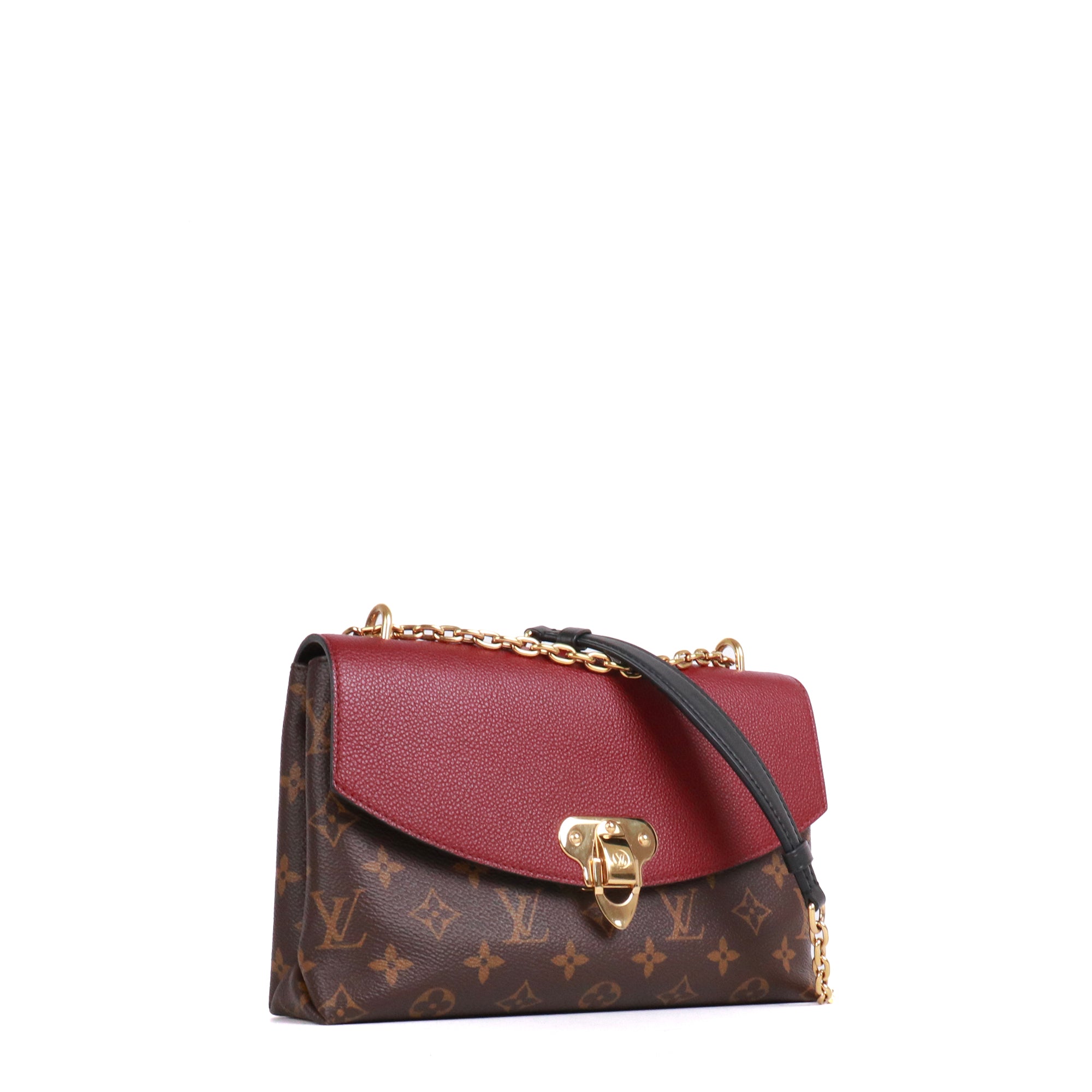 LOUIS VUITTON - Sac à bandoulière Saint Placide en toile monogrammée et cuir bordeaux