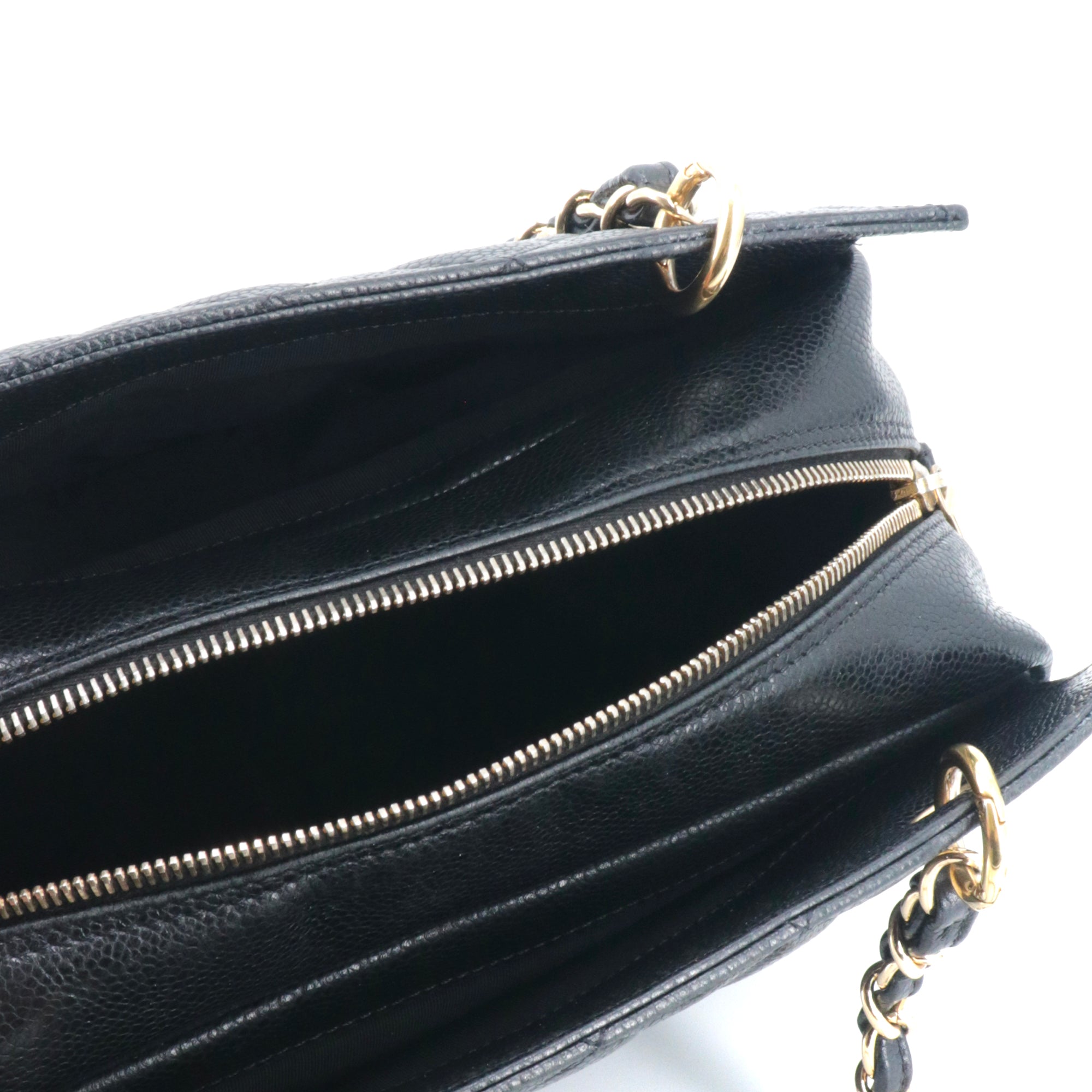 CHANEL - Chanel PM Shopping Tote Bag in Black Caviar Leather