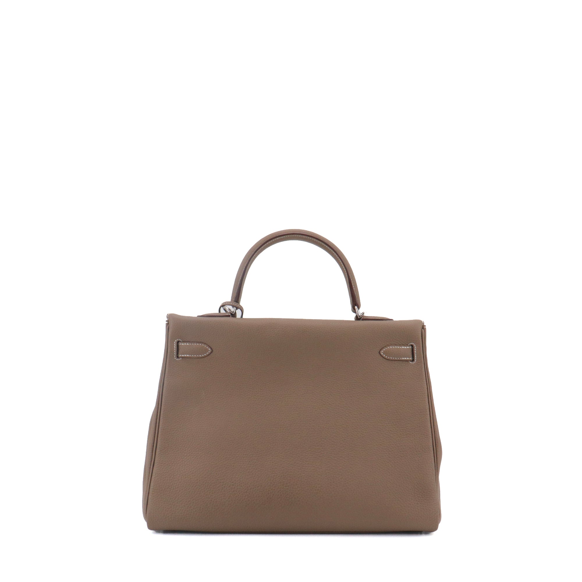 HERMÈS - Sac à main Kelly 35 Hermès en cuir togo étoupe