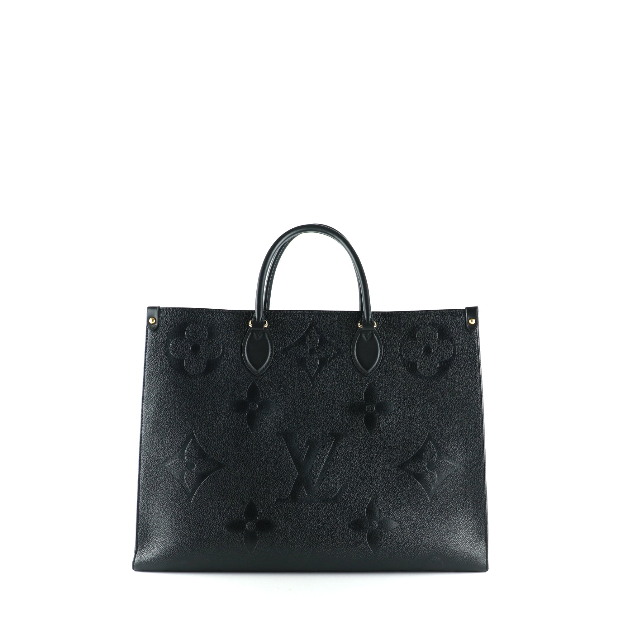 LOUIS VUITTON - OnTheGo GM shopping bag in black grained leather