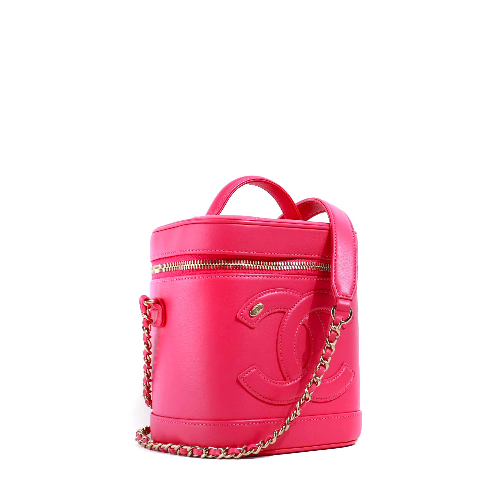 CHANEL - Vanity shoulder bag in pink leather