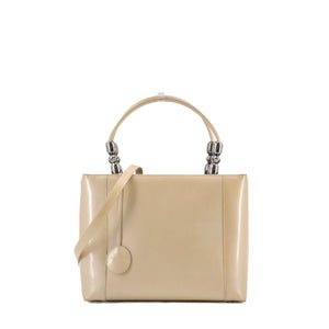 DIOR - Lady Perla Dior shoulder bag in beige patent leather
