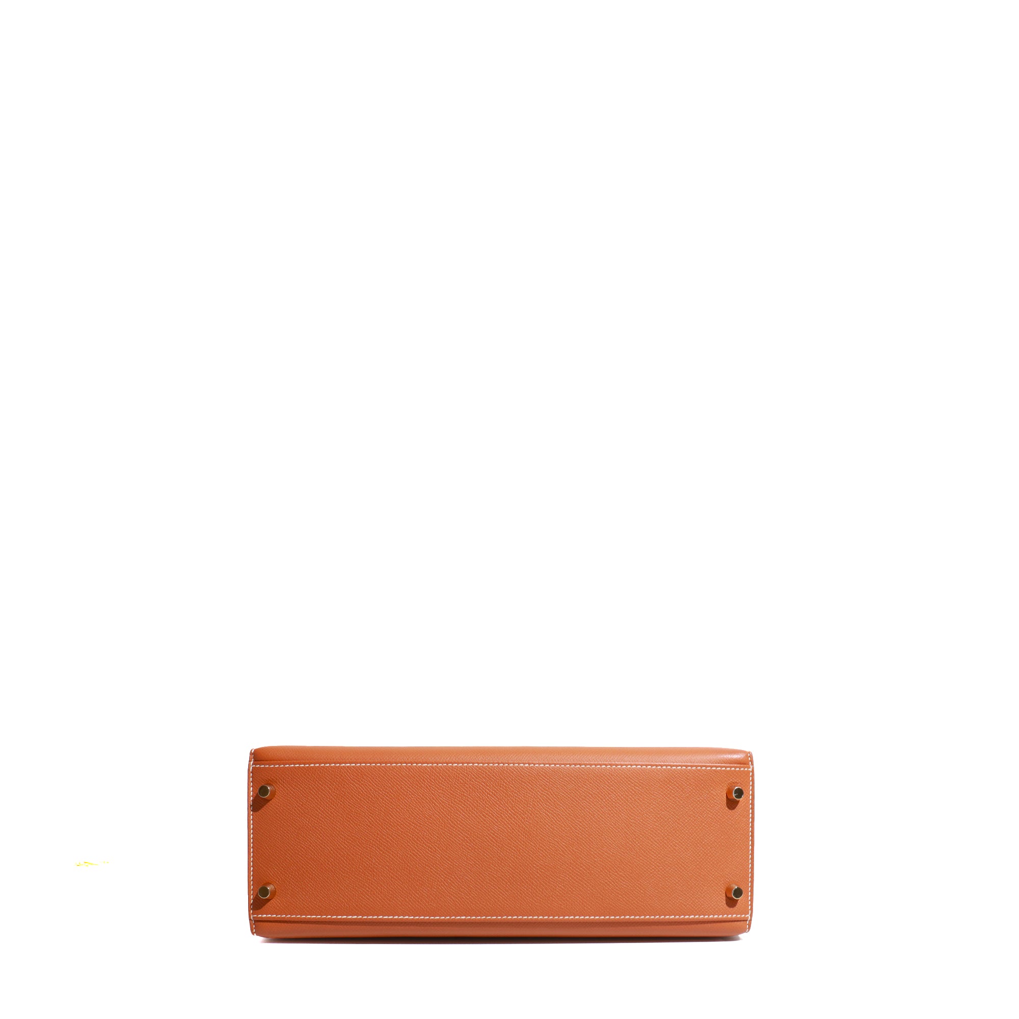HERMÈS - Sac à main Kelly 32 en cuir epsom gold sellier