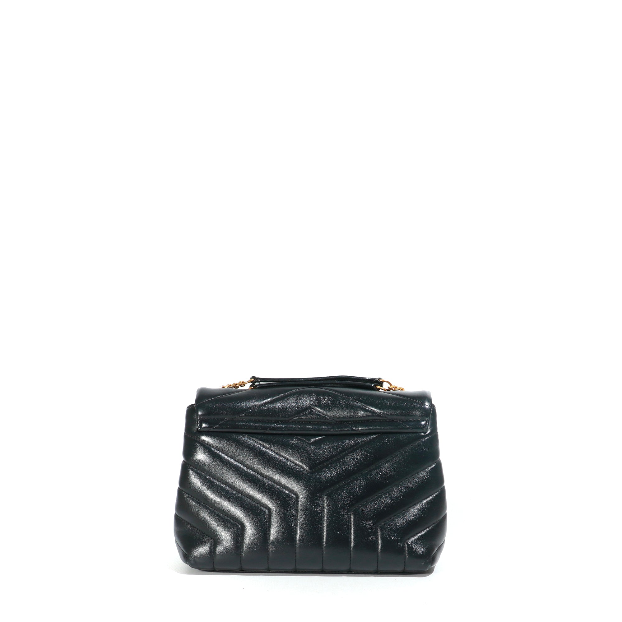 SAINT LAURENT - Loulou small shoulder bag in black quilted leather