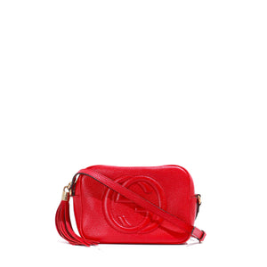 GUCCI - Gucci Soho Camera shoulder bag in red grained leather