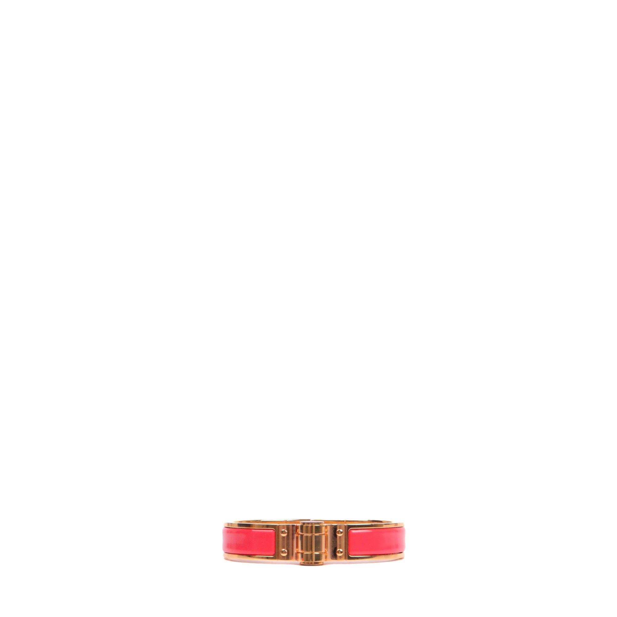 HERMÈS - Clic Clac H bracelet in orange enamel (T0)