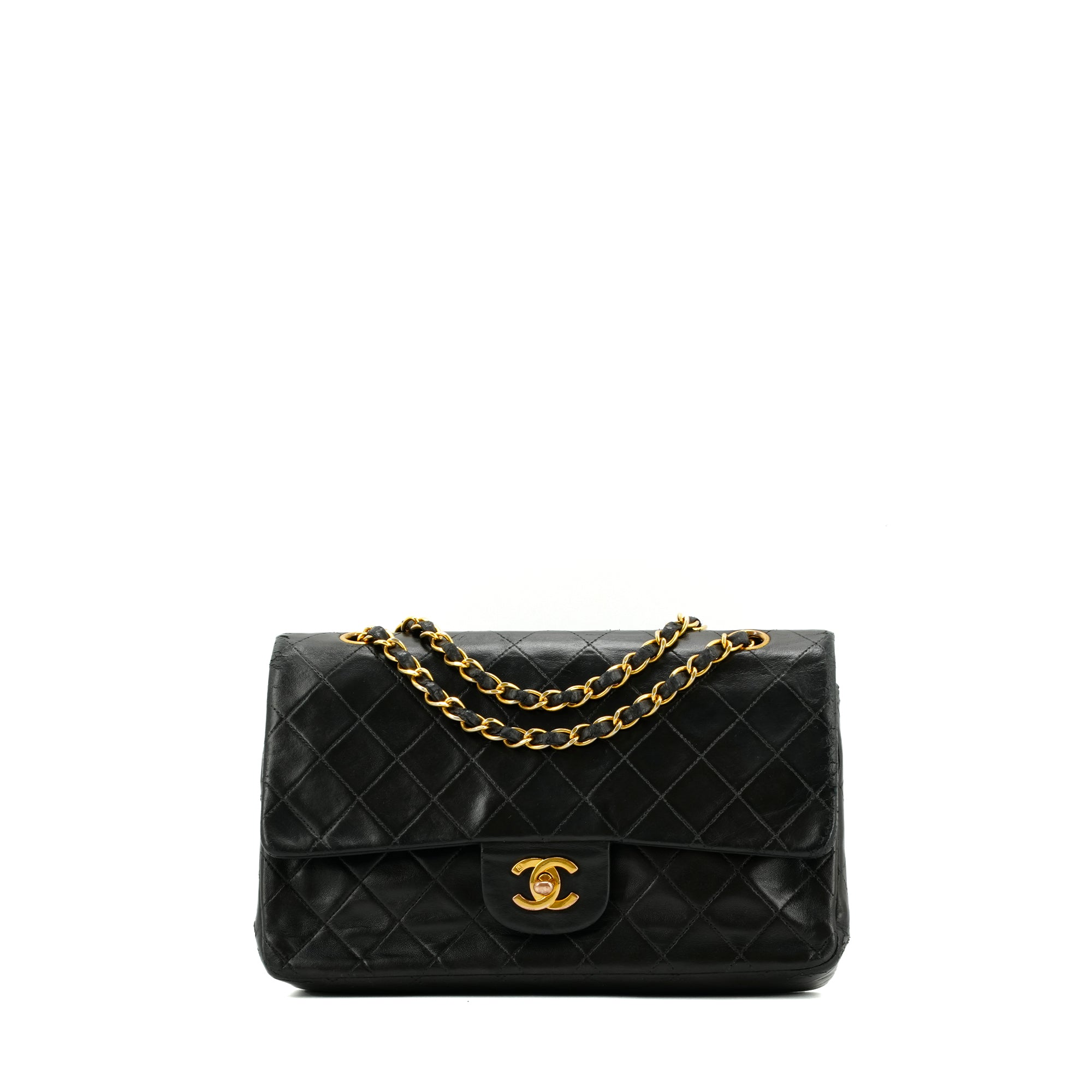 CHANEL - Sac à main Classique/Timeless 11.12 Chanel en cuir matelassé noir vintage