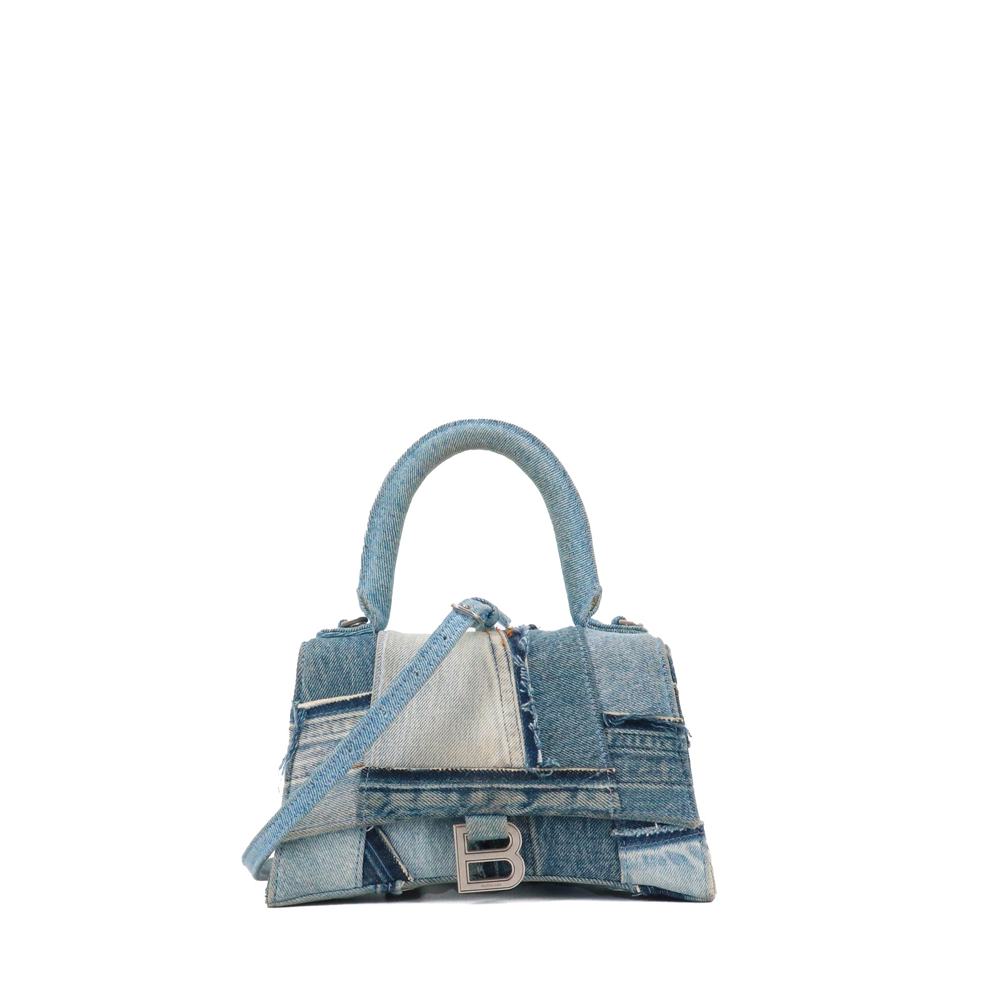 BALENCIAGA - Hourglass Balenciaga Small Size shoulder bag in pink smooth leather