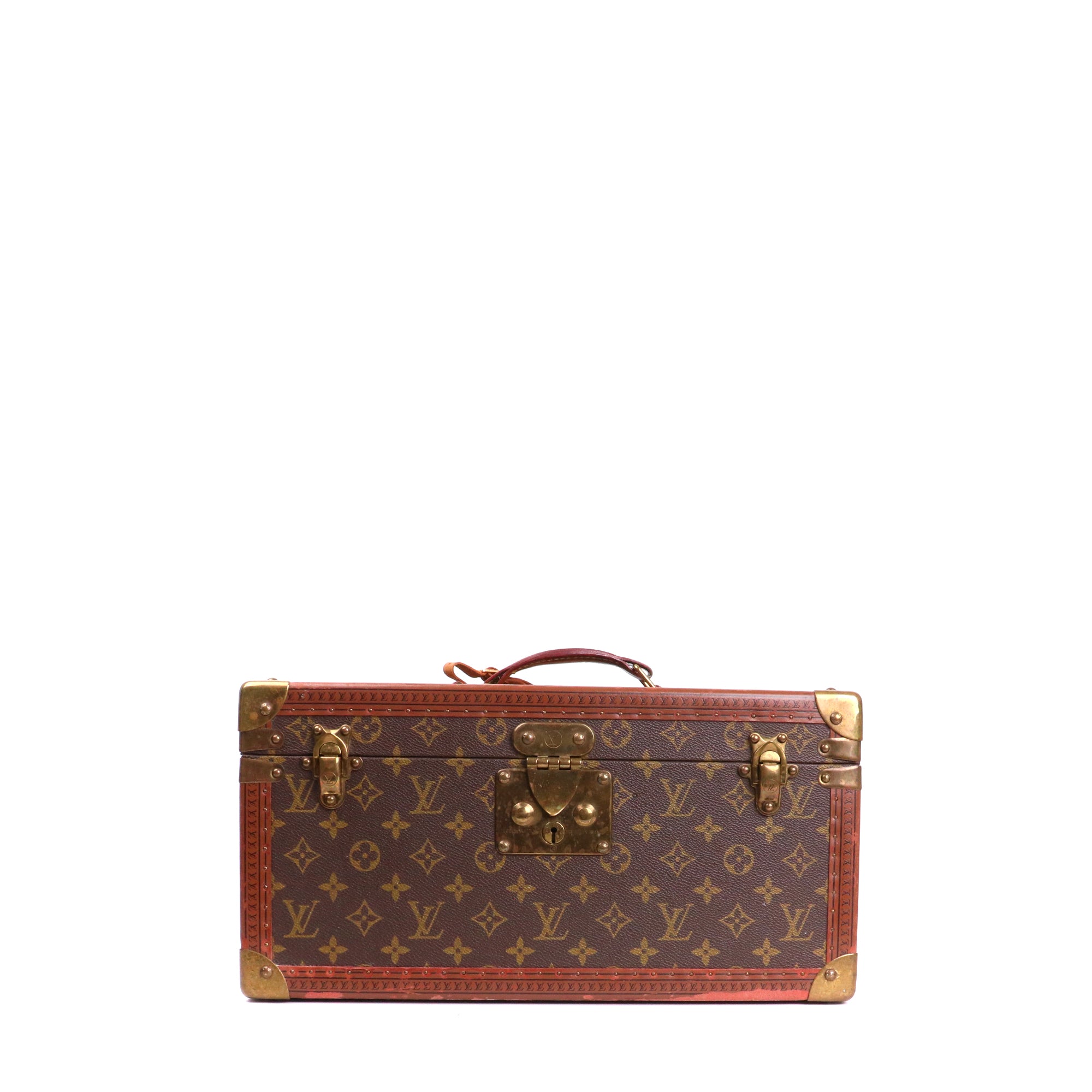 LOUIS VUITTON - Boîte à bouteilles 40 Louis Vuitton en toile monogrammée