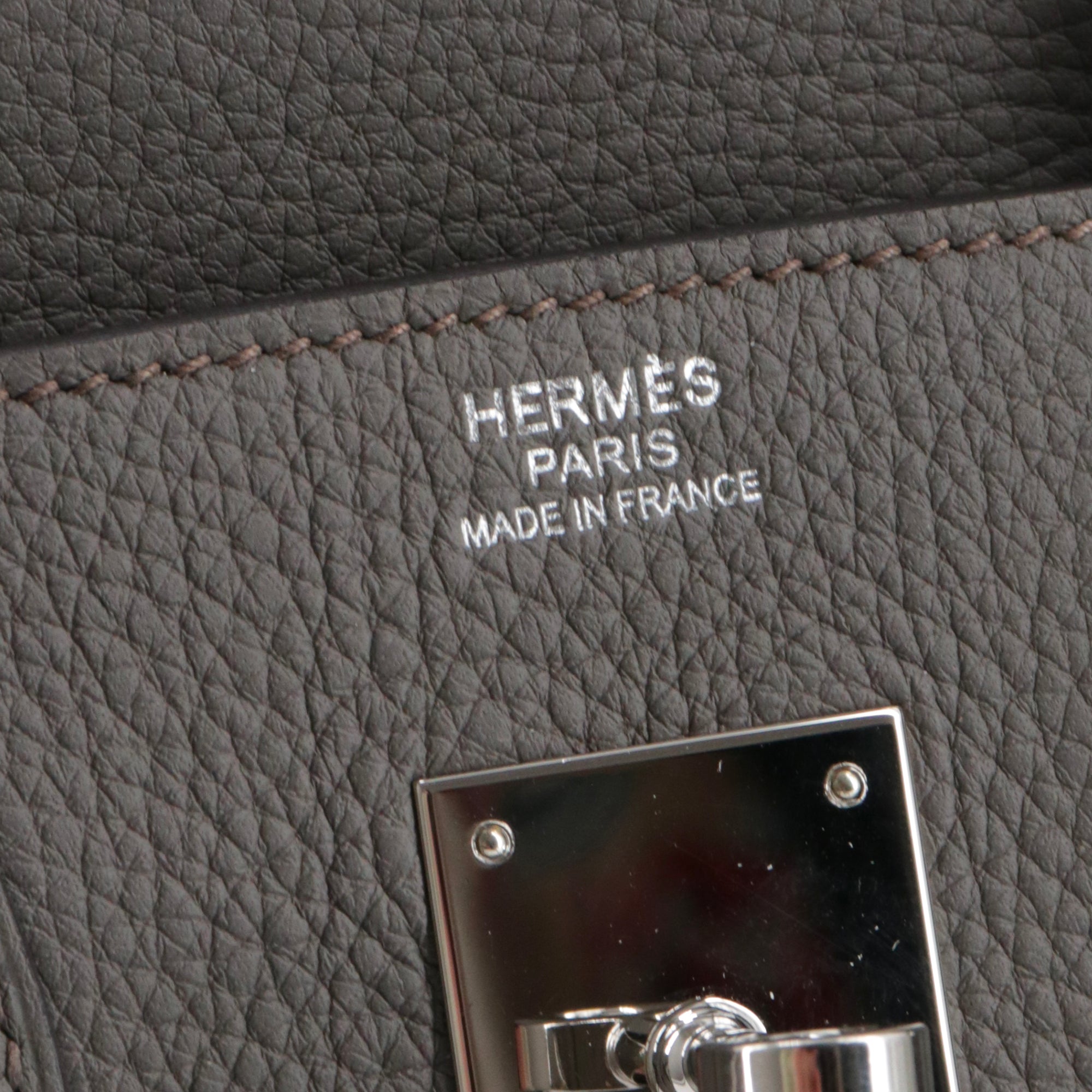 HERMÈS - Sac à main Birkin 30 Hermès en cuir togo gris étain