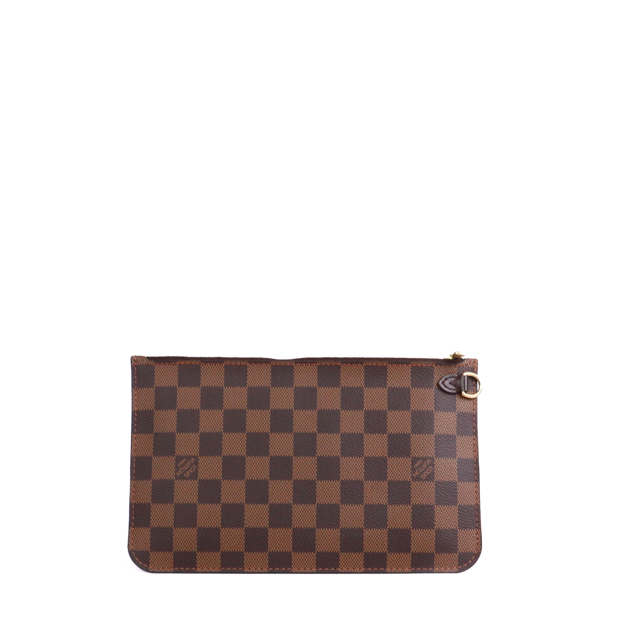 LOUIS VUITTON - Pochette Neverfull Louis Vuitton en toile damier ébène