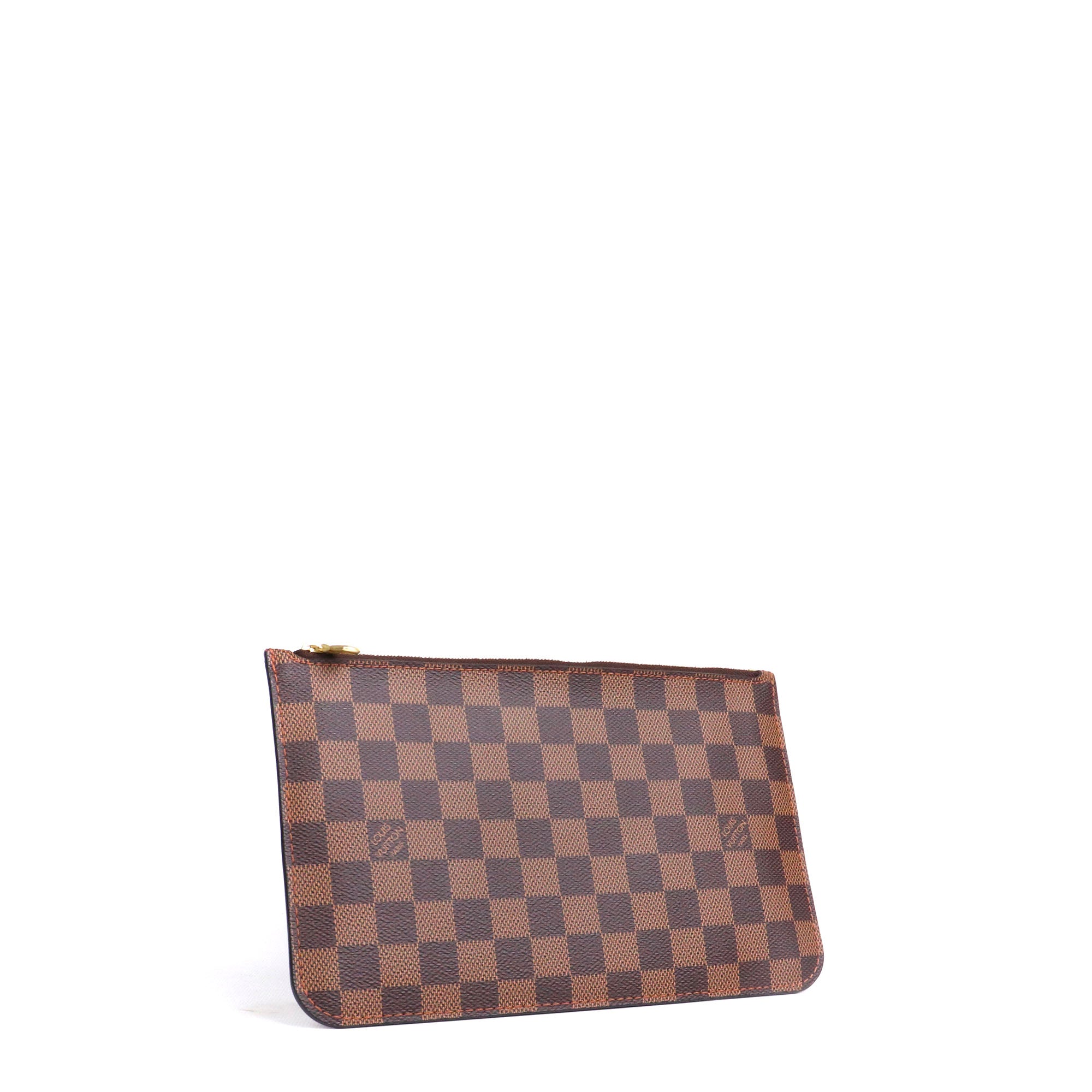 LOUIS VUITTON - Pochette Neverfull Louis Vuitton en toile damier ébène