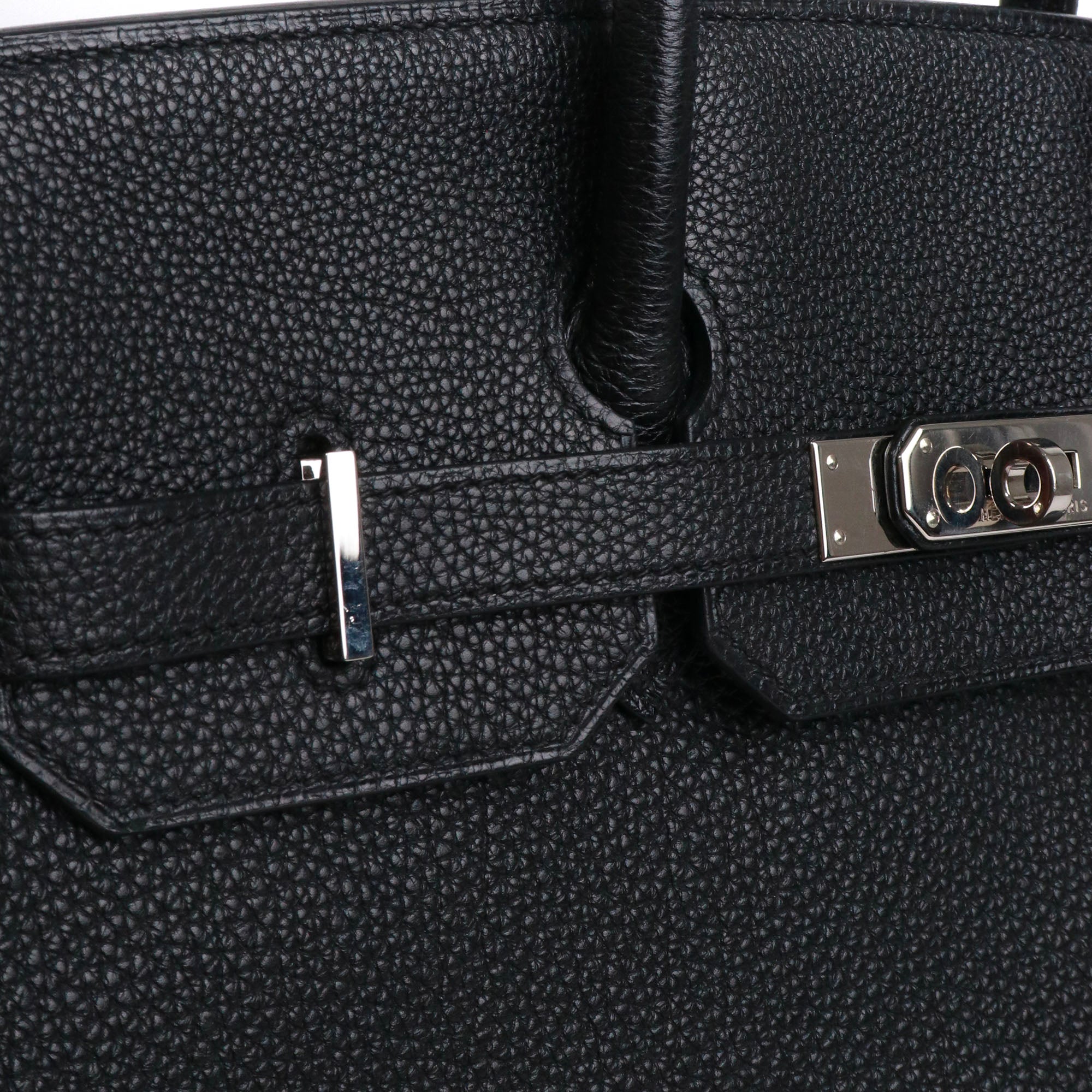 HERMÈS - Birkin 35 handbag in black togo leather 
