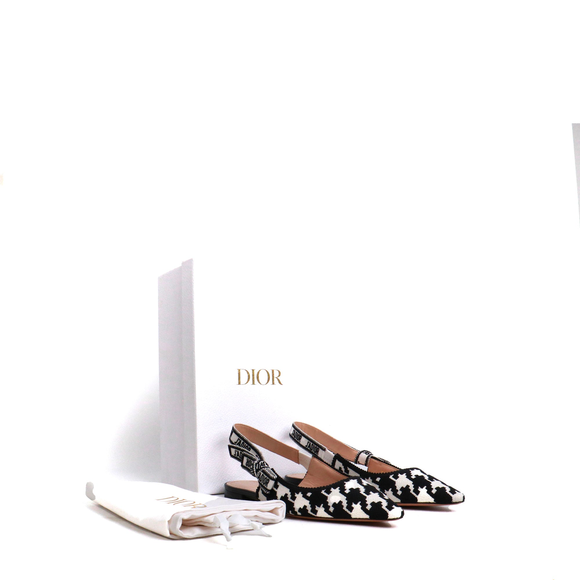 DIOR - J'Adior Slingback ballerinas in patchwork denim (T37)