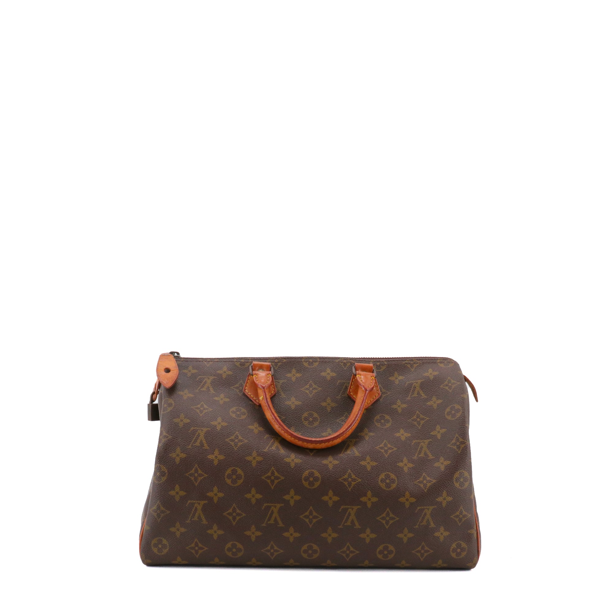 LOUIS VUITTON - Sac à main Speedy 35 Louis Vuitton en toile monogrammée vintage
