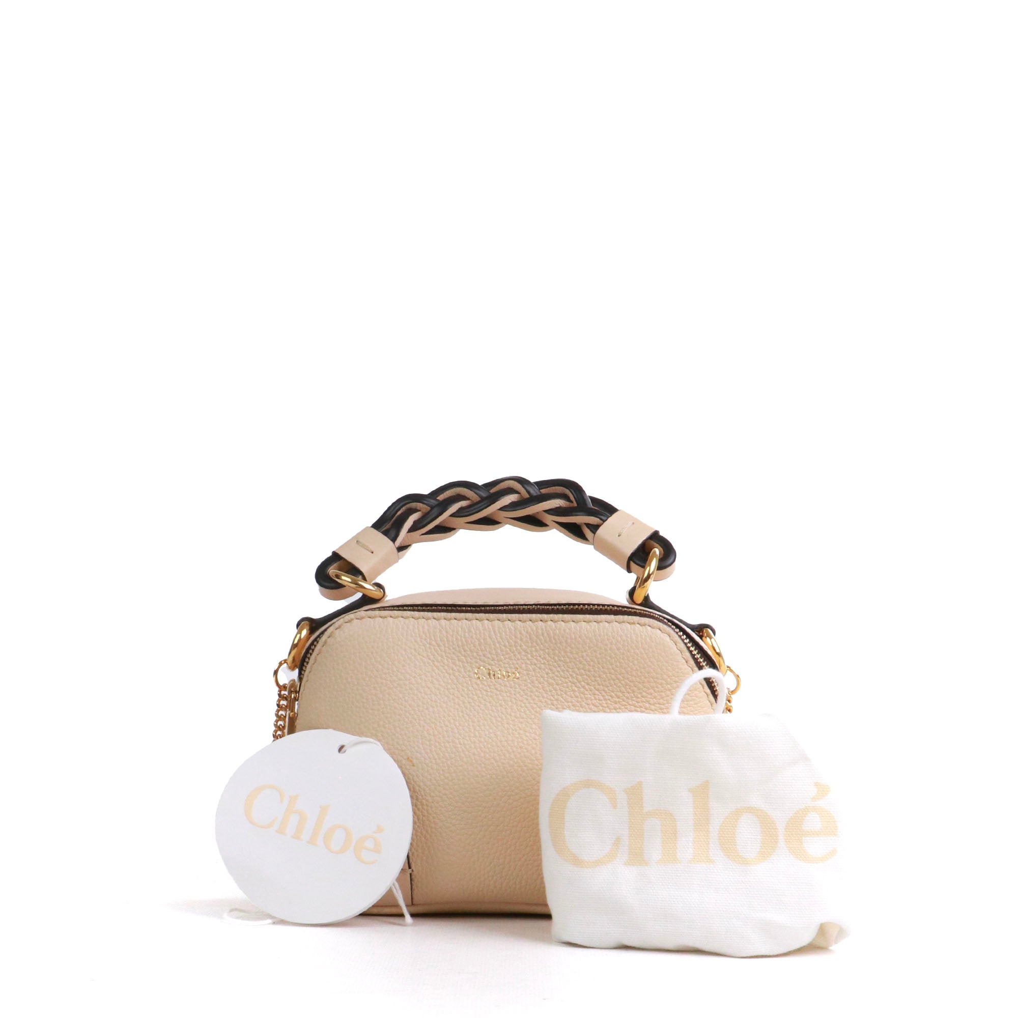 CHLOÉ - Darry shoulder bag in black grained leather