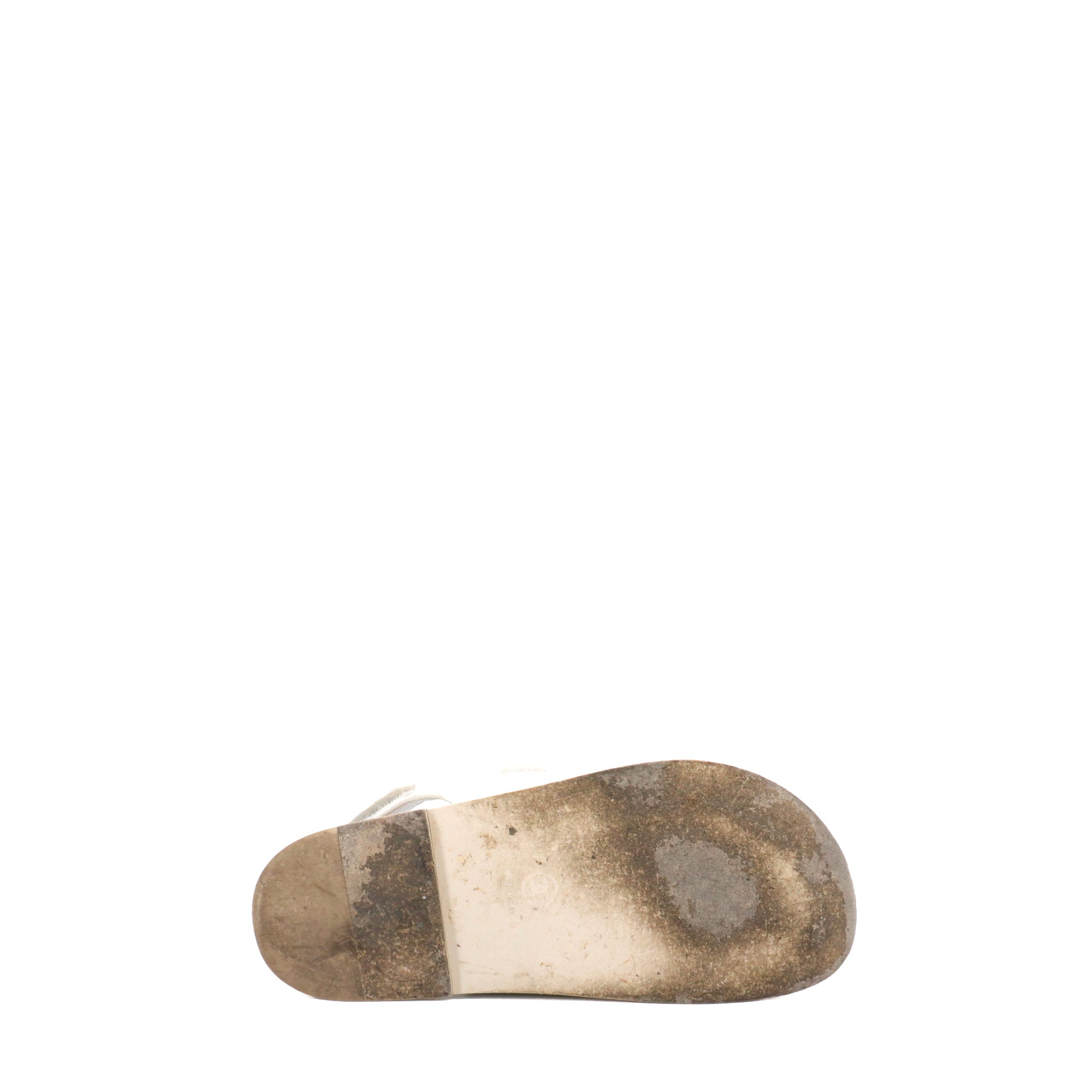 CHANEL - Sandales Dad Shoes Chanel en cuir matelassé blanc (T37,5)