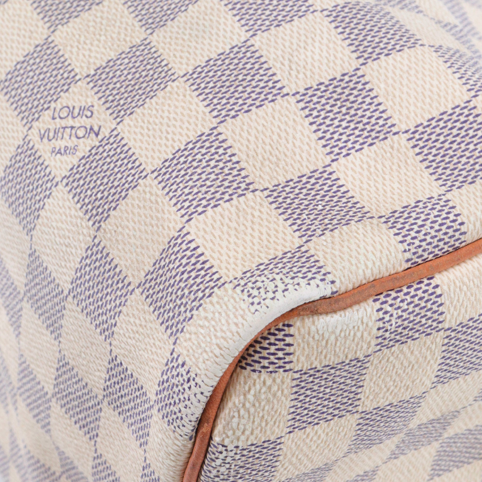 LOUIS VUITTON - Sac à main Speedy 30 Louis Vuitton en toile damier azur