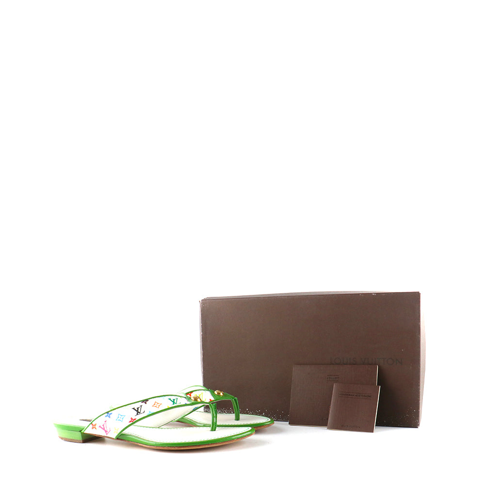 LOUIS VUITTON - Sandales plates LV x Murakami (T35)