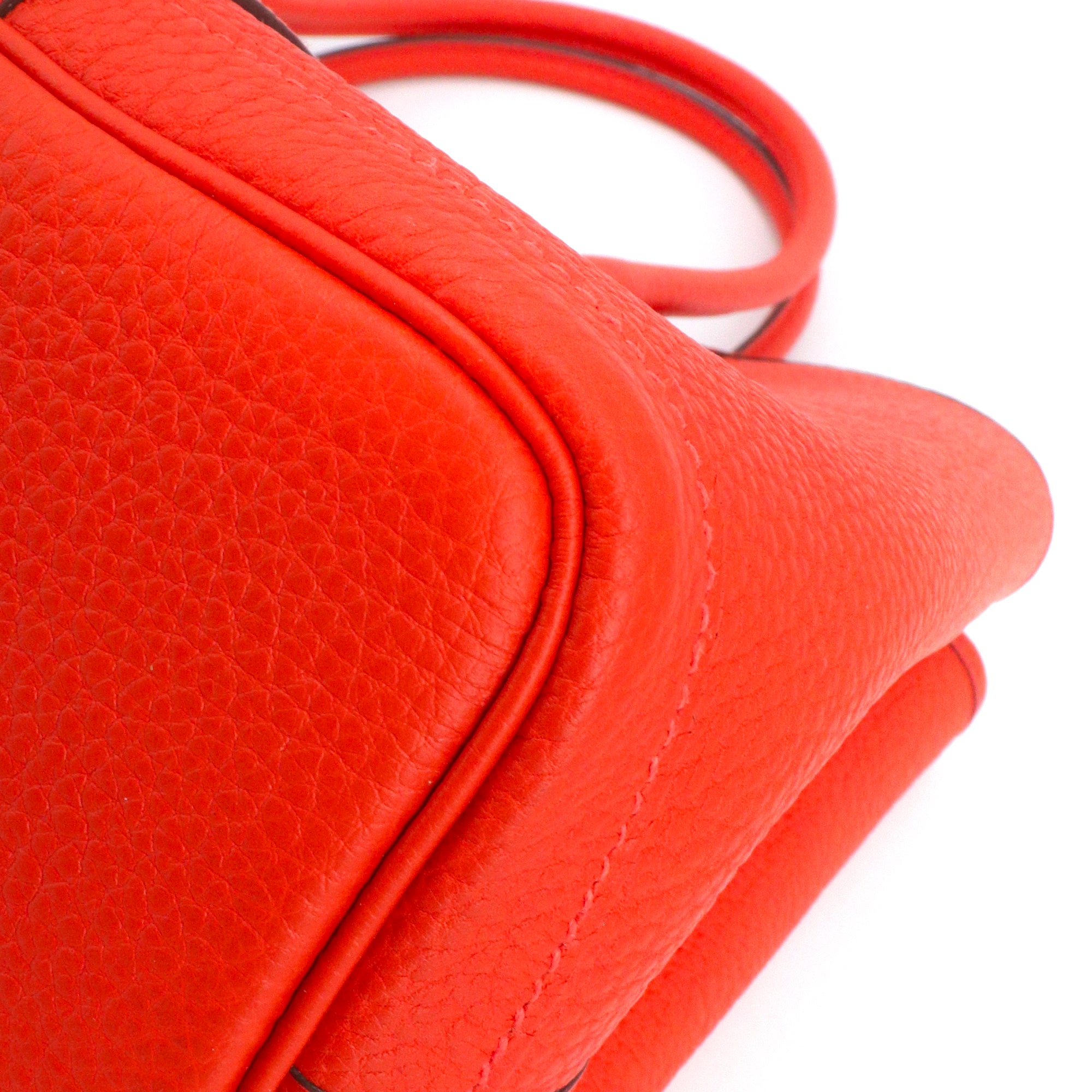 HERMÈS - Sac à main Garden Party 30 Hermès en cuir négonda orange