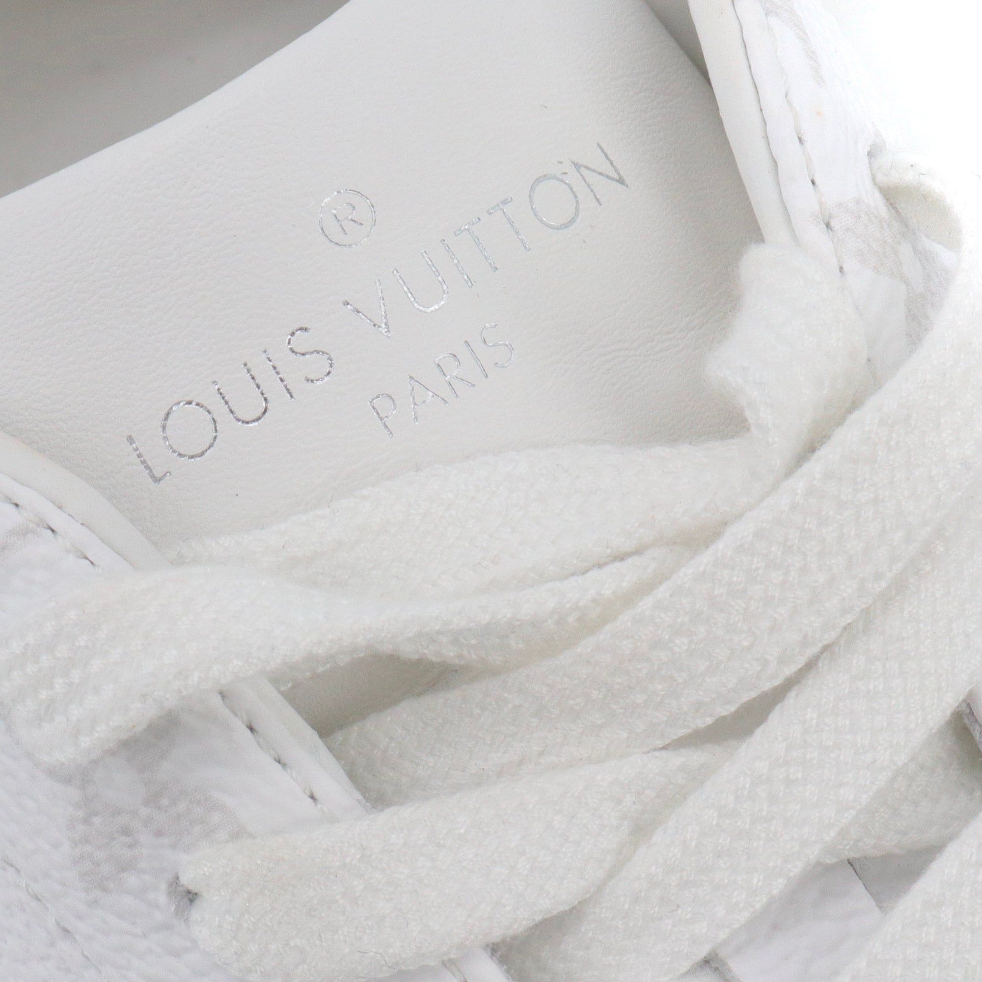 LOUIS VUITTON - Sneakers Luxembourg Louis Vuitton en cuir monogrammé blanc (T40)