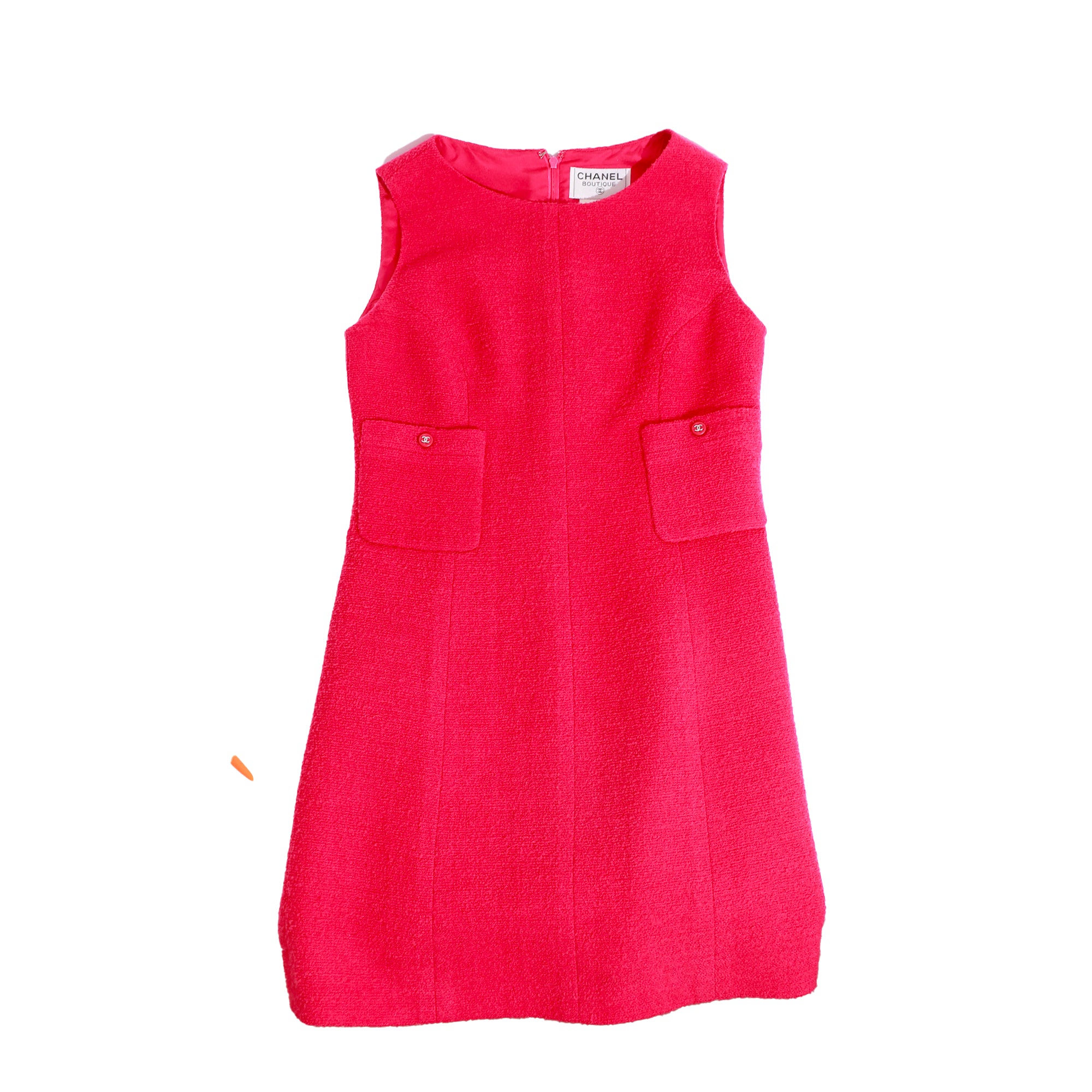 CHANEL - Vintage pink tweed jacket and dress set (T40)