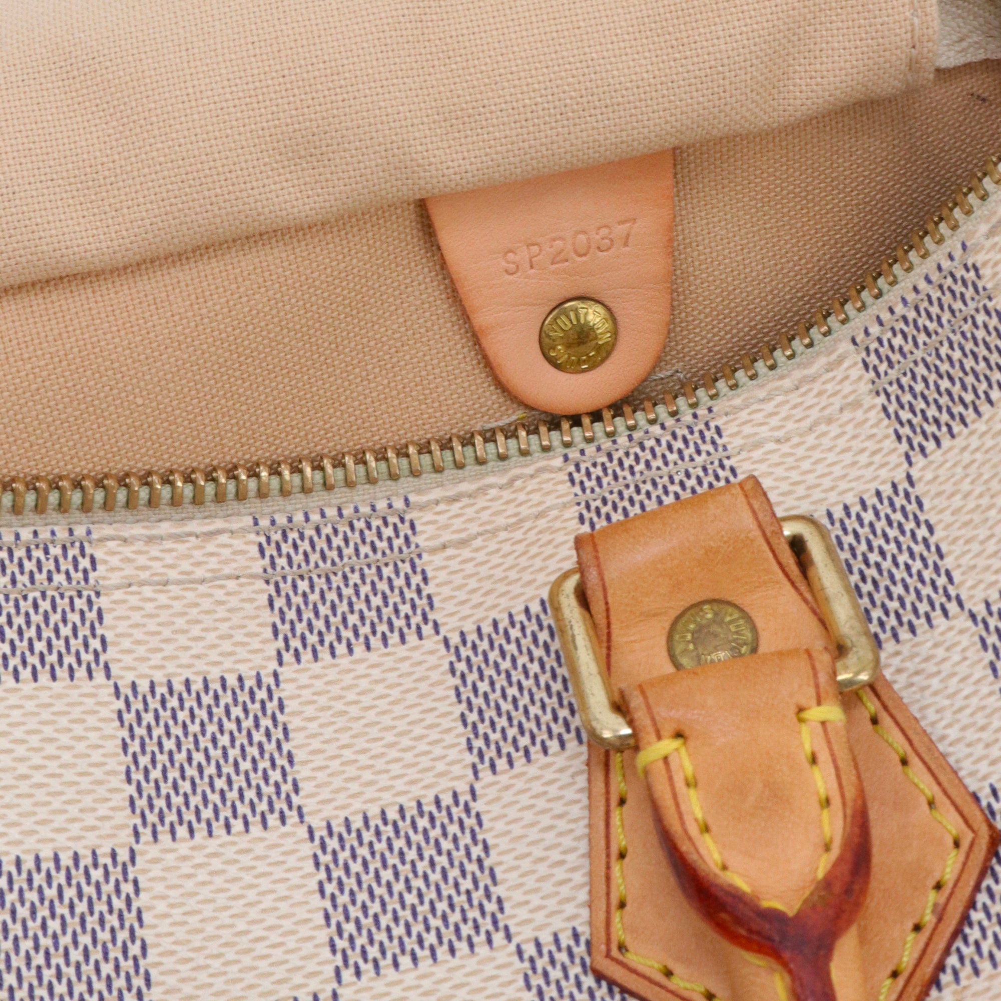 LOUIS VUITTON - Sac à main Speedy 25 Louis Vuitton en toile damier azur