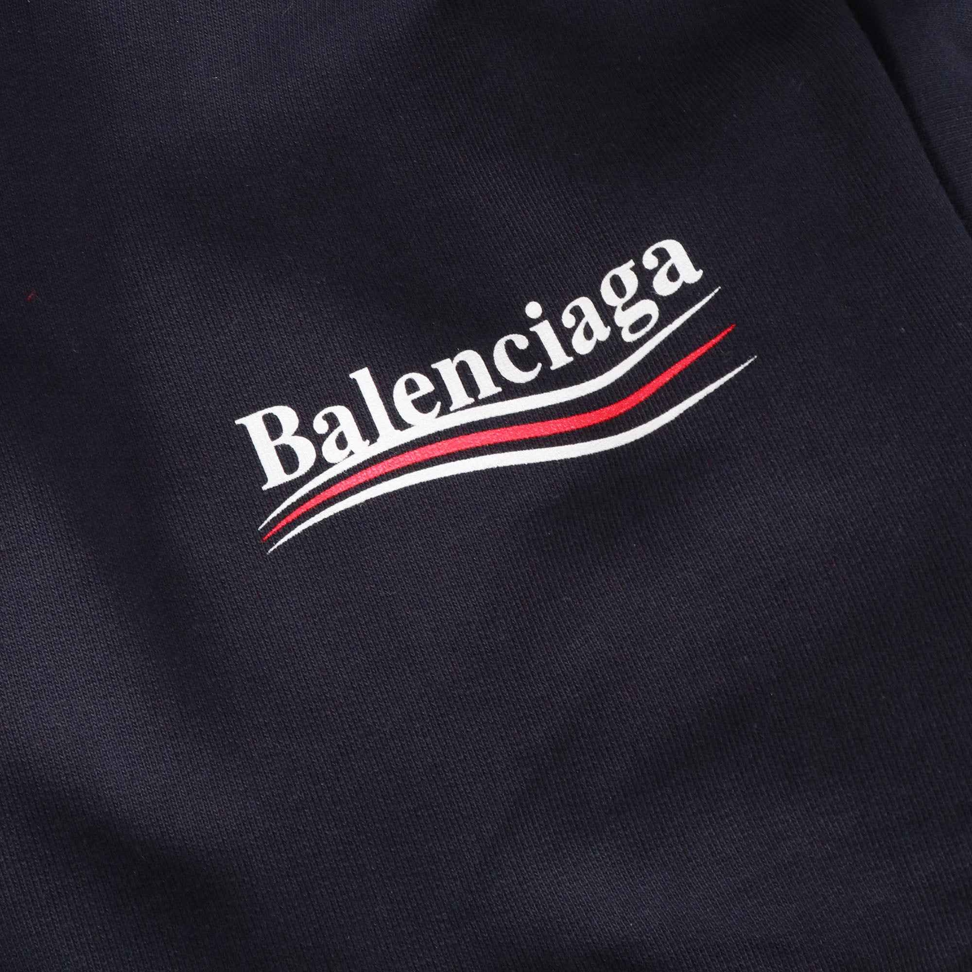 BALENCIAGA - Balenciaga oversized political campaign hoodie in navy blue cotton (XXS)